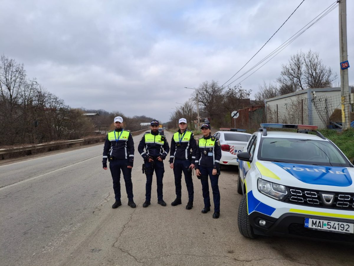 Acțiune a polițiștilor de la Transporturi și Rutieră în zona Aeroportului Iași