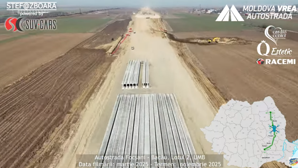 Șantierele de autostradă din România, monitorizate aerian printr-un Dronathon