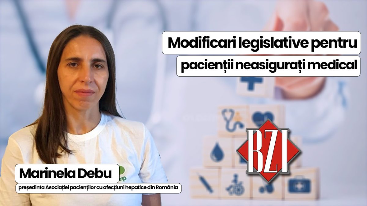 Marinela Debu, președinta Asociației pacienților cu afecțiuni hepatice din România, va discuta în emisiunea de sănătate BZI LIVE despre modificările legislative pentru persoanele neasigurate medical