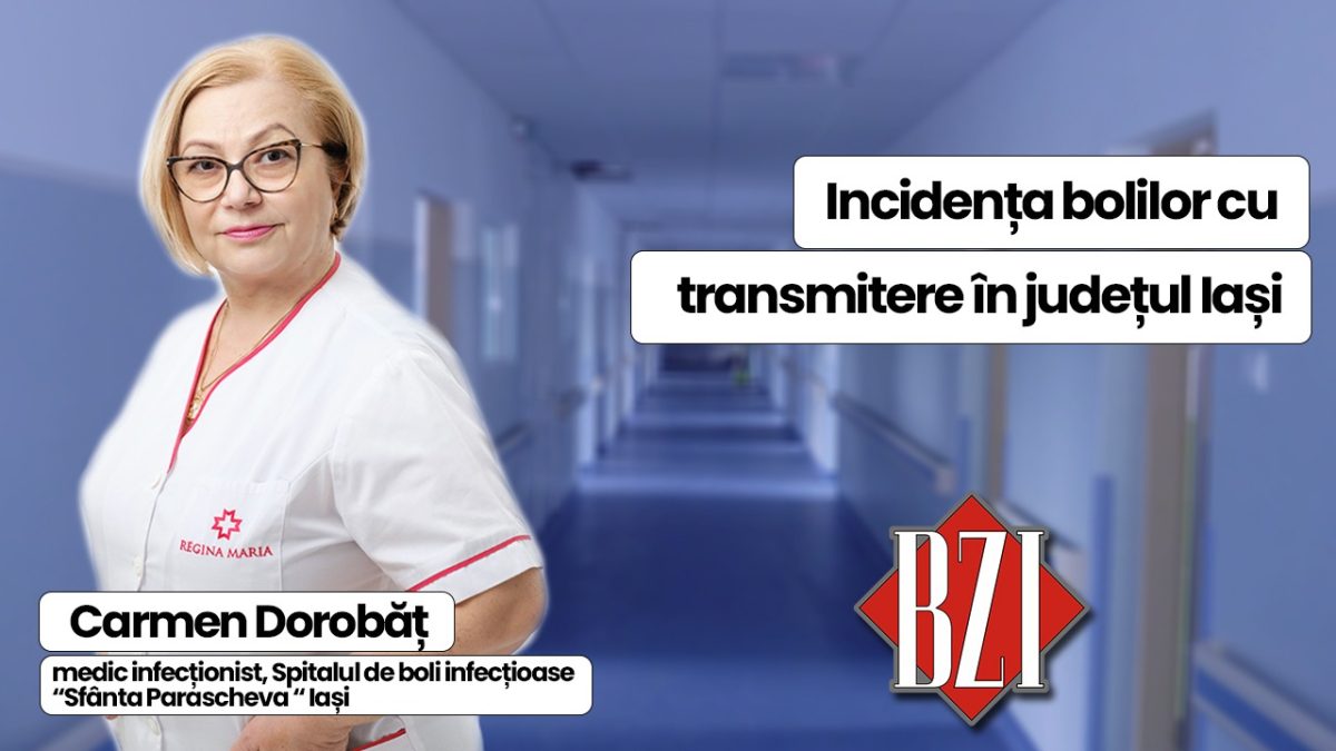 Prof.dr. Carmen Dorobăț, medic infecționist în cadrul Spitalului de Boli Infecțioase „Sfânta Parascheva” Iași, discută în emisiunea BZI LIVE despre statisticile recente privind infecțiile HIV/SIDA și hepatite virale din județul Iași, care reflectă tendințe semnificative 