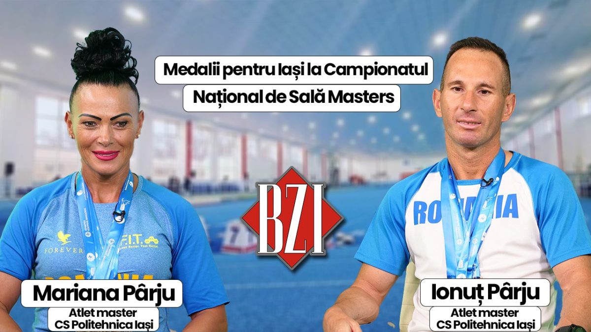 Medalii pentru Iași! Mariana și Ionuț Pârju, campioni la atletism și veterani ai Clubului Sportiv Politehnica Iași, în direct la BZI LIVE