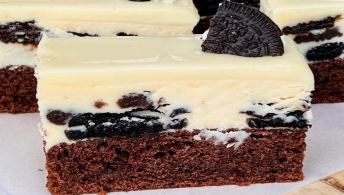 Rețeta delicioasă de prăjitura cu biscuiți oreo și budincă de ciocolată