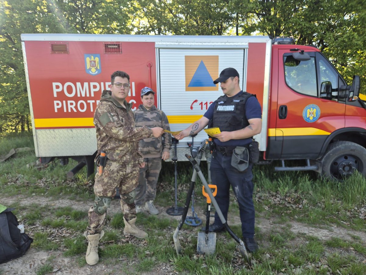 Misiune de asanare pirotehnică în pădurea din Boureni, comuna Motca