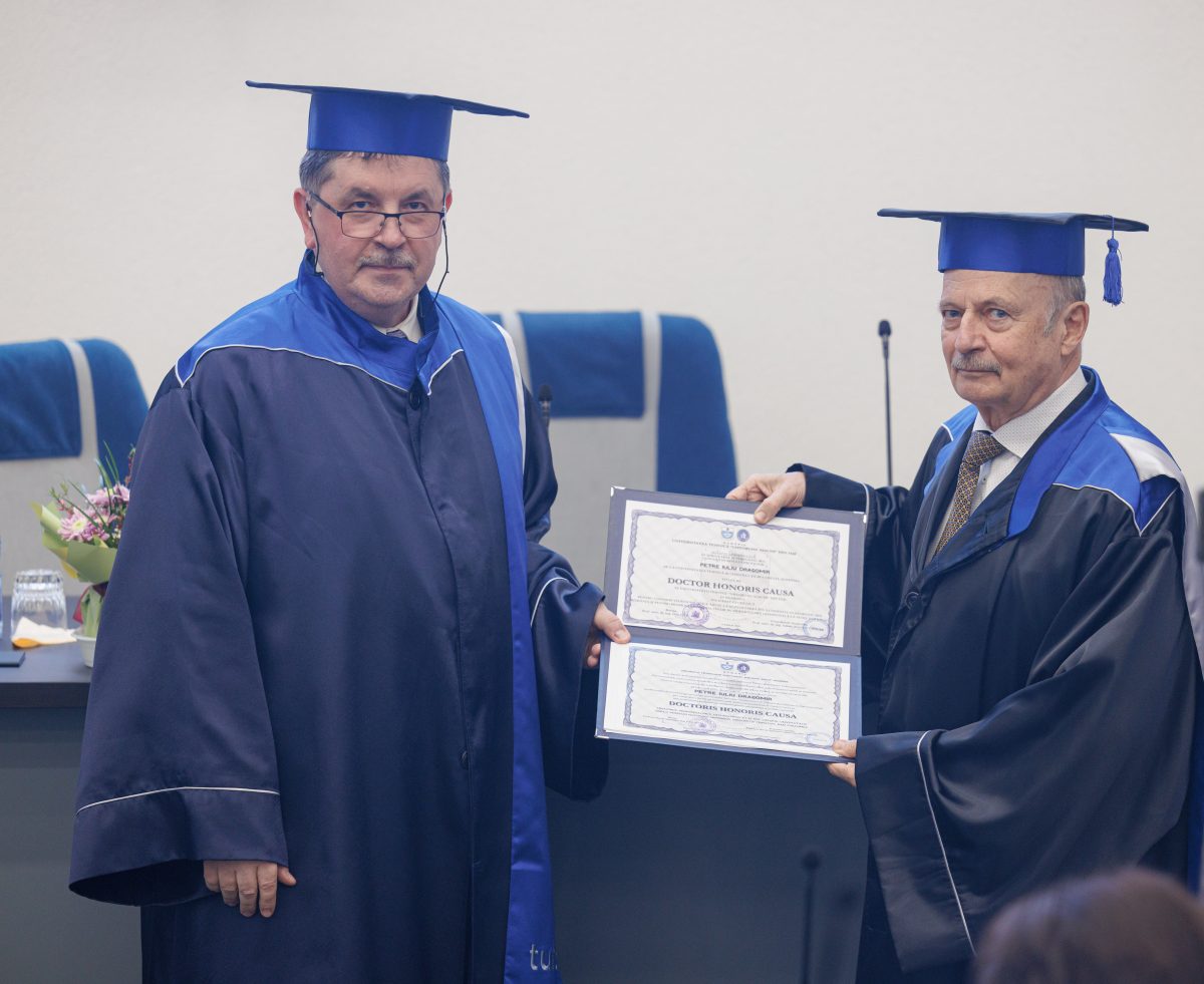 Prof. univ. emerit dr. ing. Petre Iuliu Dragomir de la UTCB, Doctor Honoris Causa la TUIASI