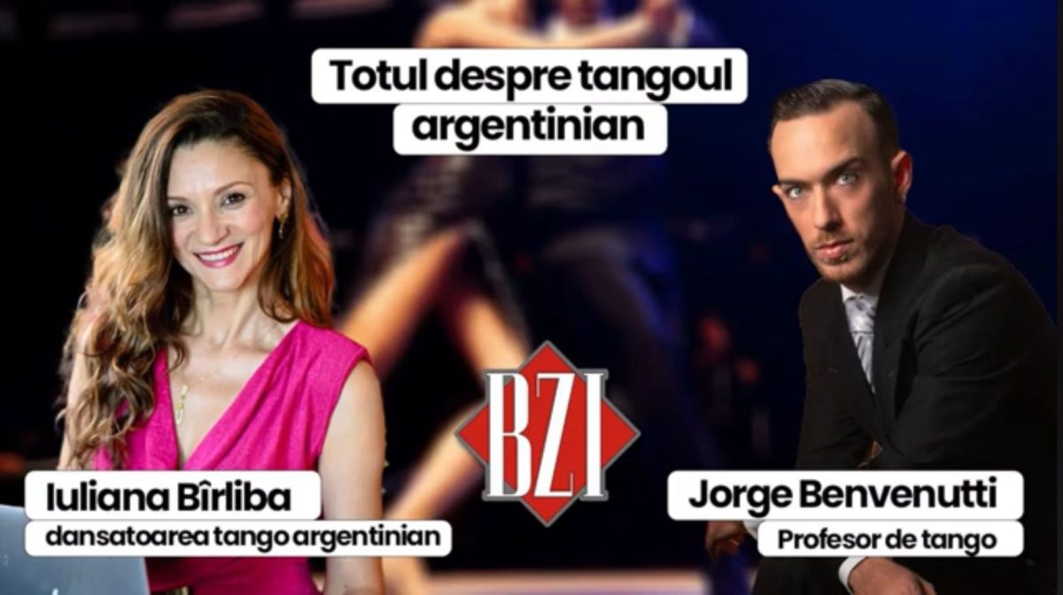 Jorge Benvenutti, profesor de tango argentinian și Iuliana Bîrliba, dansatoare de tango argentinian, vor povesti în emisiunea BZI LIVE tainele tangoului argentinian
