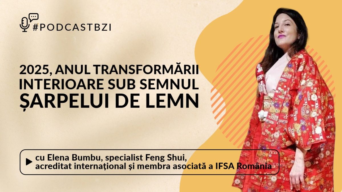 În 2025, lumea nu se mișcă repede, dar se mișcă profund. Anul acesta, potrivit astrologiei chinezești, suntem sub influența Șarpelui de Lemn, un simbol al strategiei, înțelepciunii și transformărilor interioare. Ce înseamnă asta pentru fiecare dintre noi? Ce ne așteaptă în carieră, relații, sănătate? Vom afla împreună de la invitata #PodcastBZI, Elena Bumbu, specialist Feng Shui, acreditat internațional și membră asociată a IFSA România