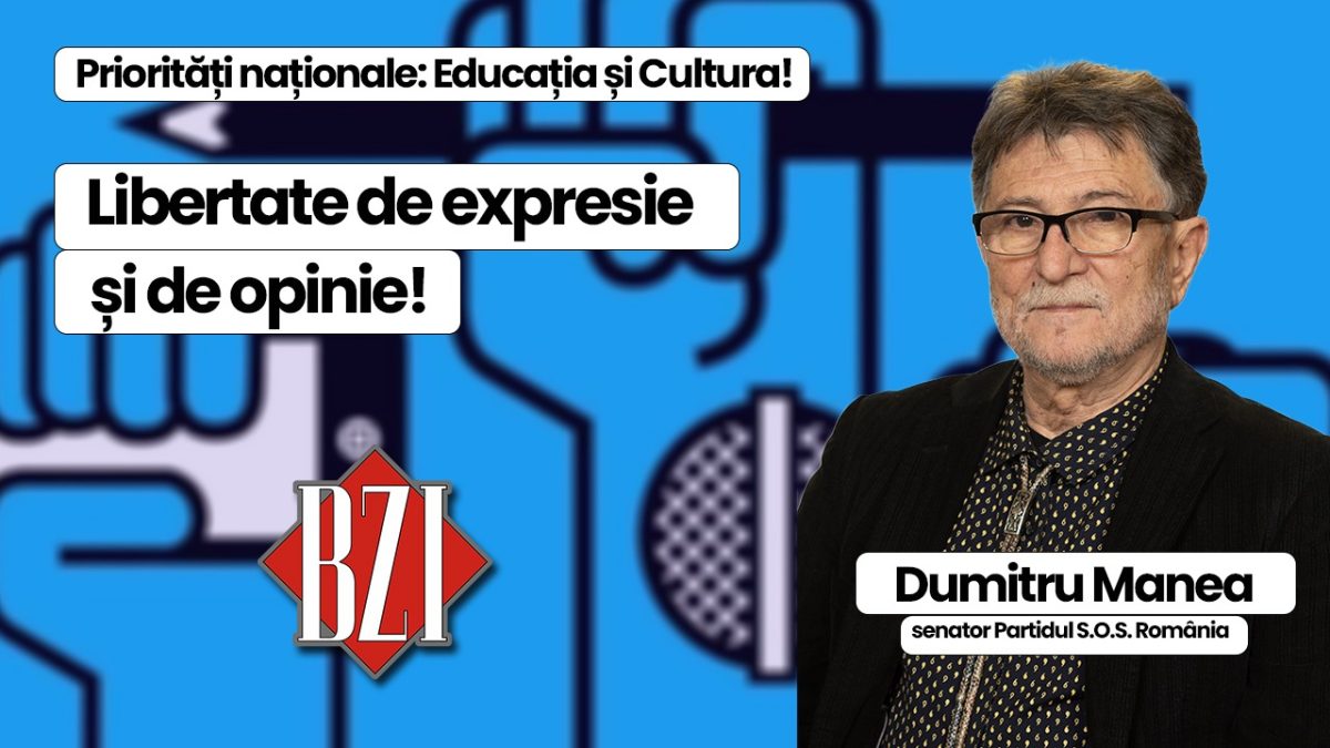 Dezbatere politică, socială, culturală și educațională BZI LIVE alături de senatorul de Iași al S.O.S. România Dumitru Manea! Simboluri și valori tradiționale, fără cenzură și renaștere națională