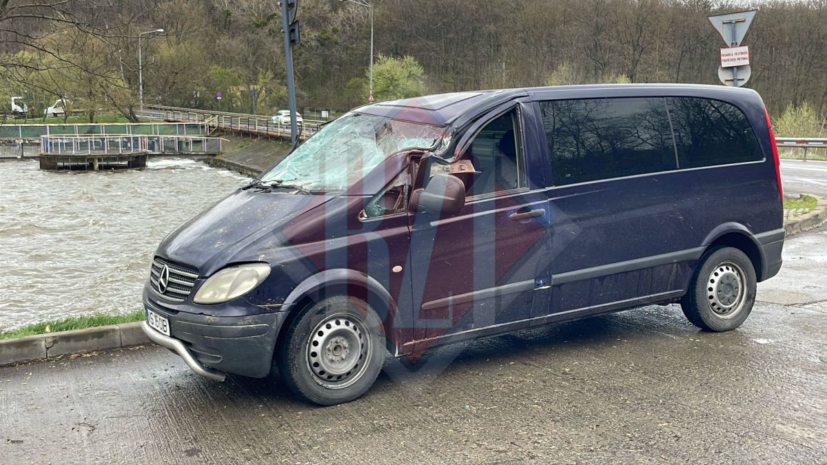 Incident la Iași. Un copac a căzut peste un autoturism, la Ciric