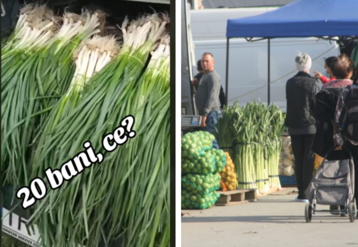 Un fermier a aruncat toată ceapa verde pe care nu a reușit să o vândă la târg. Despre ce cantitate e vorba și cât cerea pe legătură