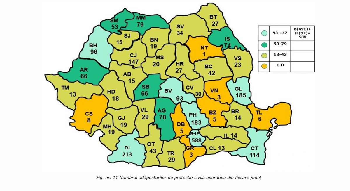 Harta adăposturilor de protecție în caz de război în România! Situație critică în unele județe