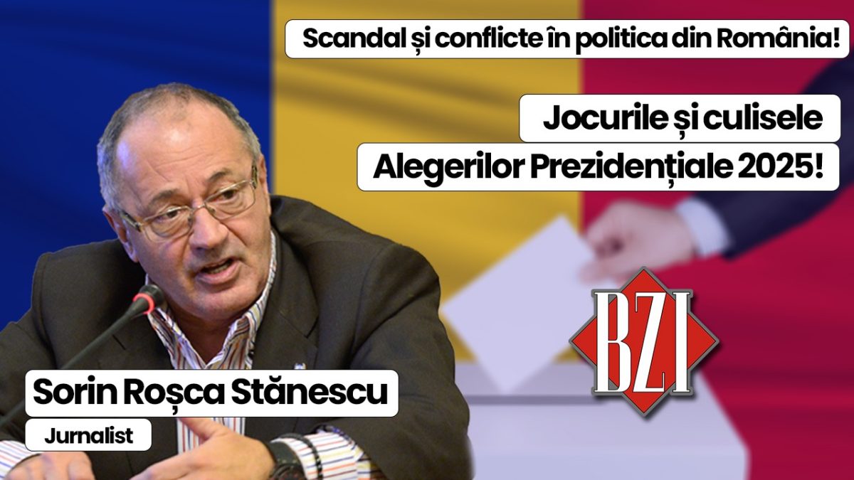 Super talk-show BZI LIVE săptămânal alături de invitatul special permanent, nașul presei din România, senior-jurnalistul Sorin Roșca Stănescu! De la toate ‘culisele” și „bombele” din bătălia pentru Palatul Cotroceni la situația gravă internațională