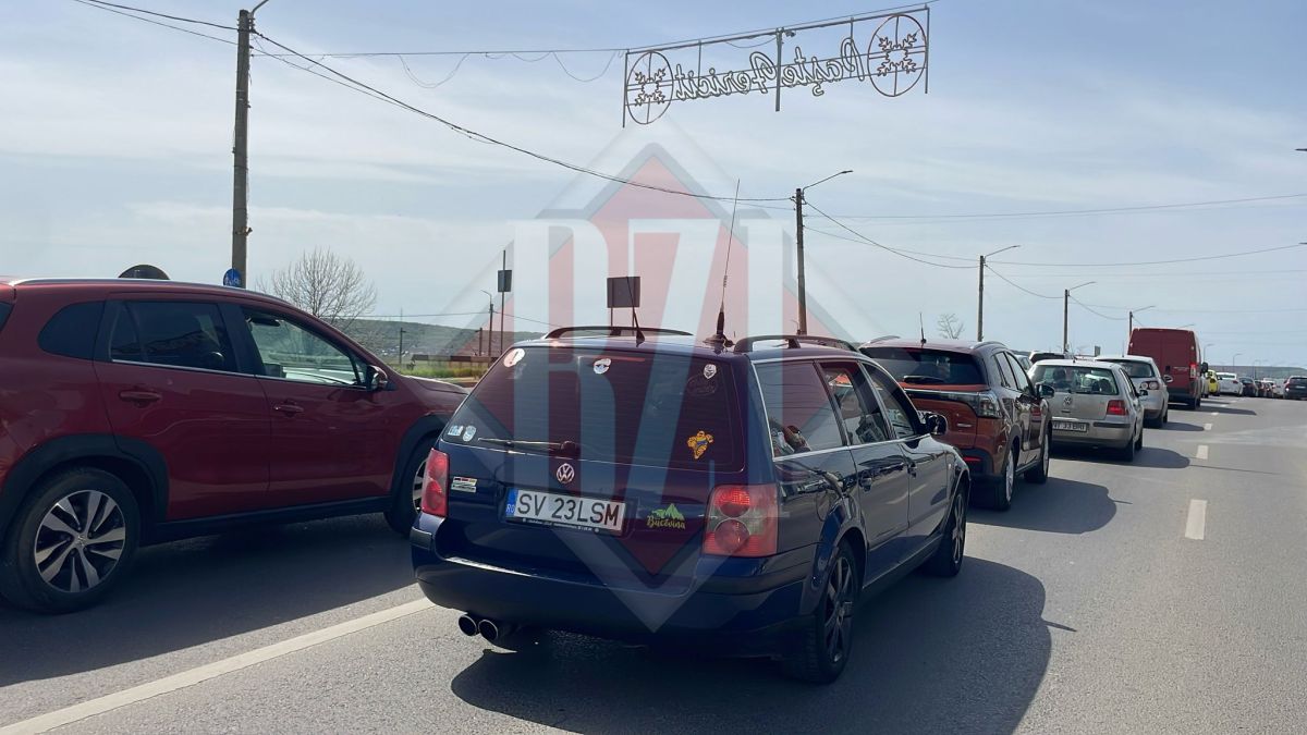 Coloană kilometrică pe șoseaua Păcurari! Șoferii vor prinde Paștele în trafic