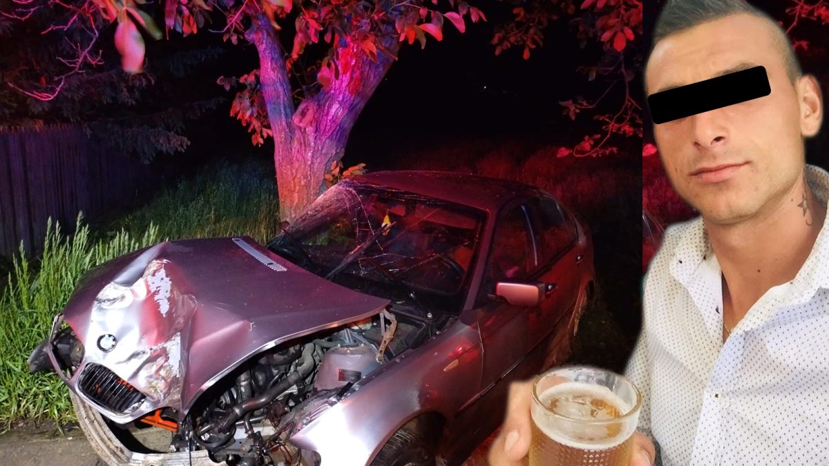 El este tânărul care s-a înfipt cu BMW-ul în copac, la Iași. Florin a fost găsit inconștient, iar acum se zbate între viață și moarte, din cauza vitezei
