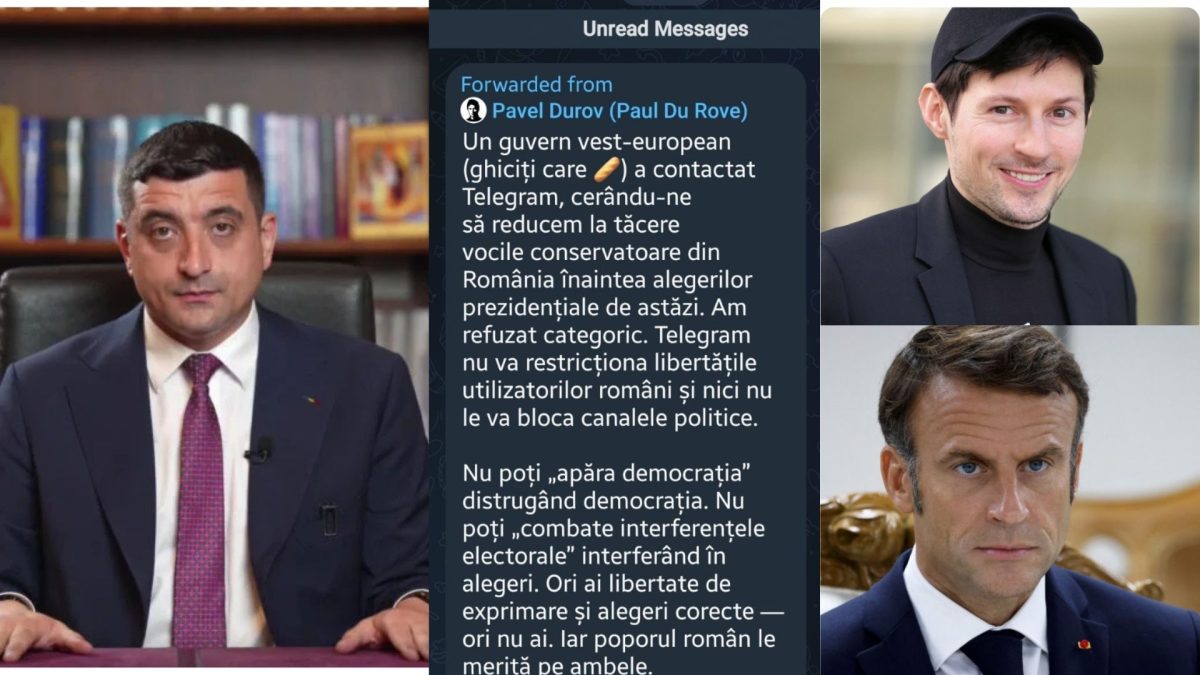 CEO Telegram Pavel Durov, amenințat de guvernul francez pentru a-l reduce la tăcere pe George Simion în România