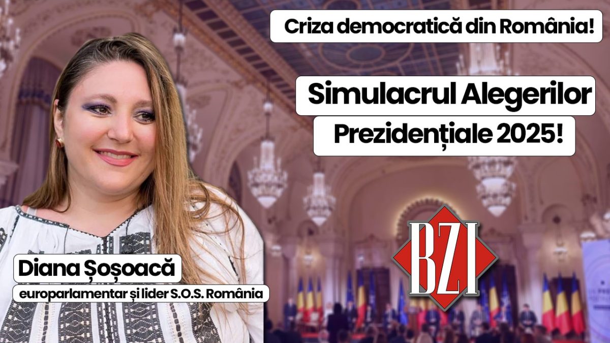 Talk-show săptămânal de zile mari BZI LIVE alături de invitatul permanent Diana Șoșoacă, europarlamentar român și liderul S.O.S. România! De la ceea ce se poate întâmpla în Primul Tur al Alegerilor Prezidențiale 2025 la criza profundă democratică din țară