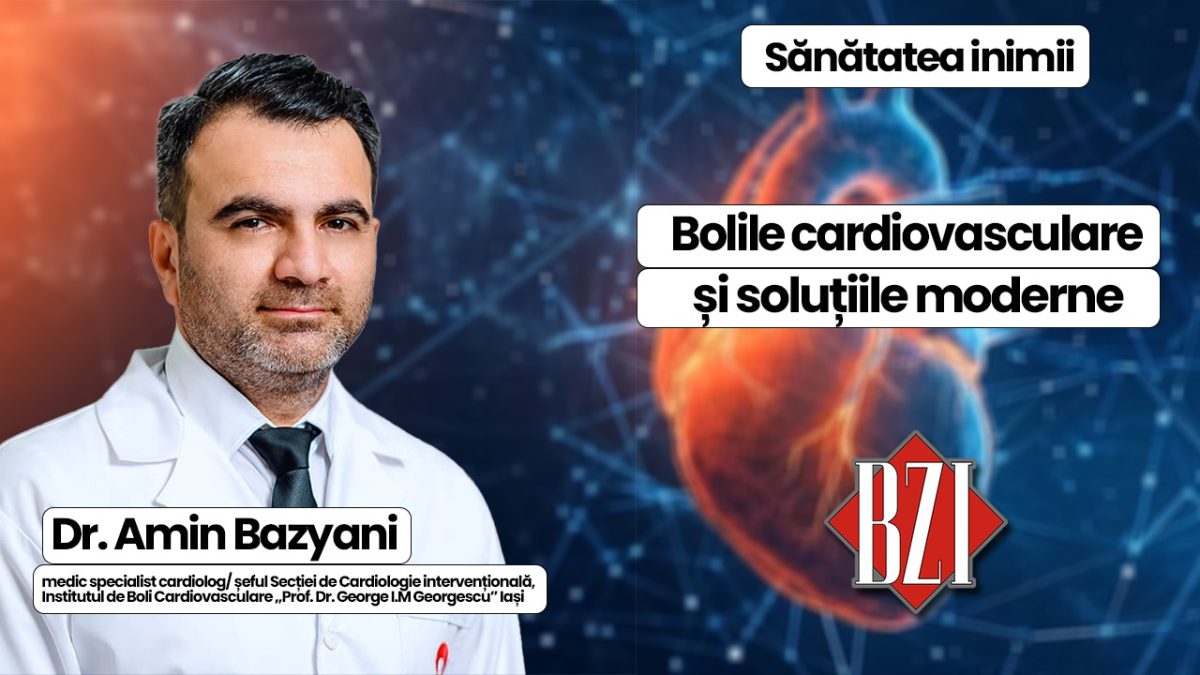 LIVE VIDEO – Hipertensiunea arterială sau „ucigașul tăcut” care poate fi ținut sub control. Dr. Amin Bazyani, medic primar cardiolog, șeful Secției de Cardiologie Intervențională, Institutul de Boli Cardiovasculare „Prof. Dr. George I.M Georgescu” Iași discută în emisiunea BZI LIVE despre soluțiile moderne în bolile cardiovasculare