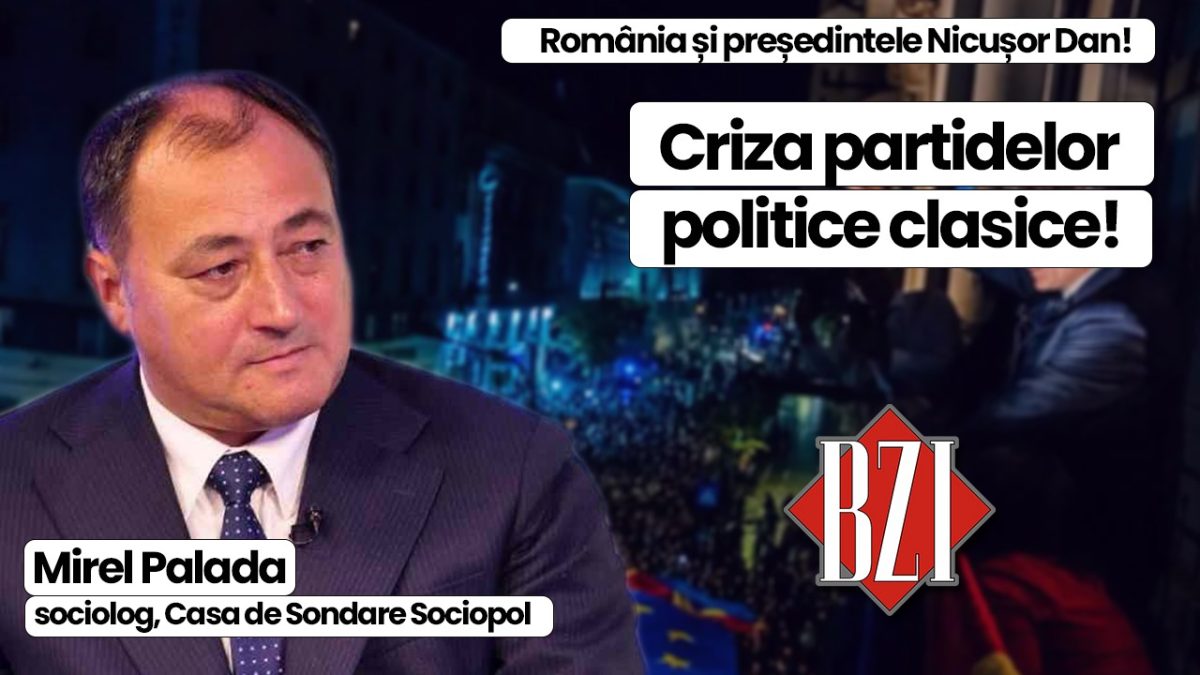 Talk-show special BZI LIVE alături de invitatul permanent, sociologul Mirel Palada – Casa de Sondare Sociopol! Despre deznodământul șoc al Alegerilor Prezidențiale 2025, ce urmează în țară și reformarea partidelor mari