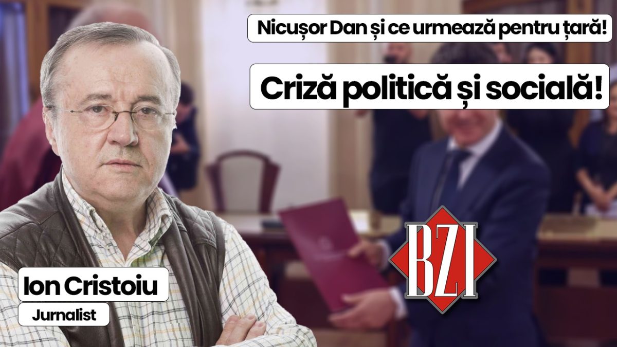 Super talk-show săptămânal BZI LIVE alături de maestrul Ion Cristoiu, jurnalist! Despre învestirea lui Nicușor Dan, negocieri politice pentru noul Guvern, criză politică și economică