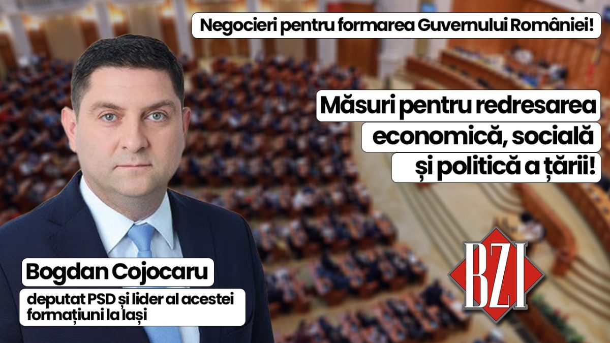 Dezbatere politică BZI LIVE alături de Bogdan Cojocaru, deputat PSD și lider al acestei formațiuni la Iași! Despre noul președinte, negocieri pentru Executiv, guvernare și investiții în zona Moldovei!
