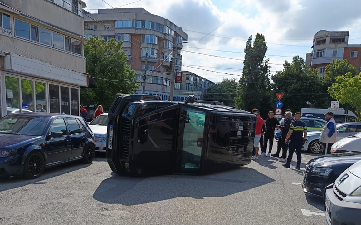 Accident cu scântei în Giurgiu! Soțul vicepreședintei Curții de Apel București, răsturnat cu bolidul de lux! Testul antidrog, pozitiv