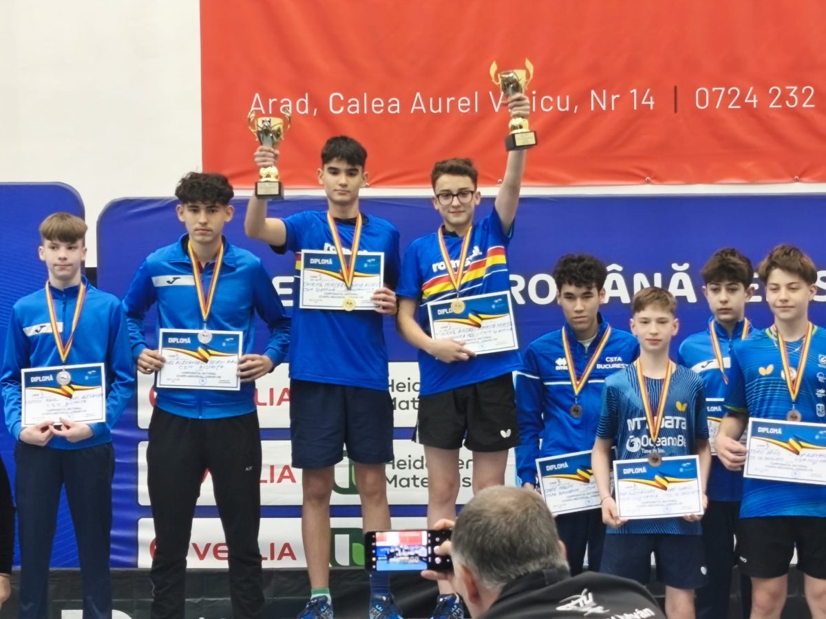 Performer la 15 ani: Andrei Țîbîrnă, dublu campion național la tenis de masă
