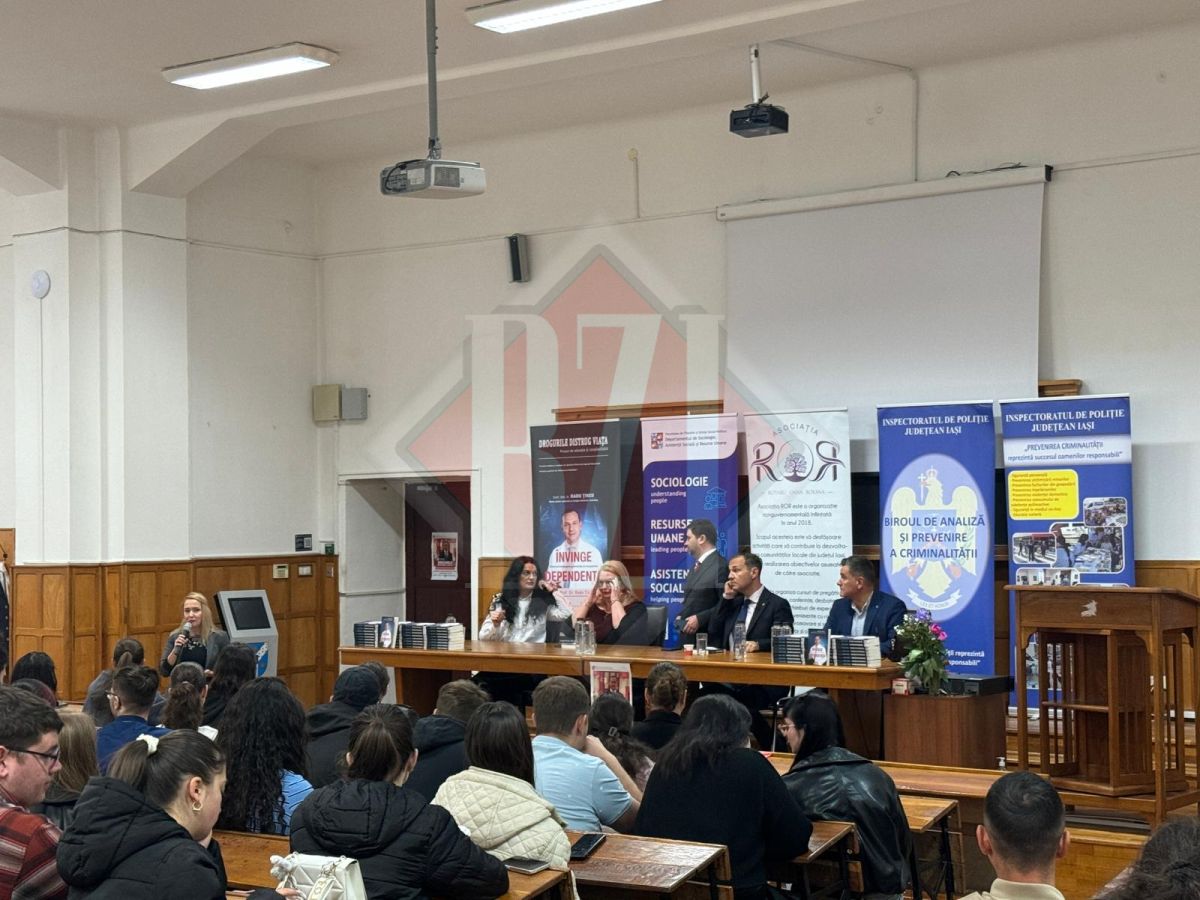 Conferința “Drogurile distrug viața” are loc la UAIC Iași. Evenimentul aduce în prim-plan pericolele consumului de substanțe nocive în rândul tinerilor