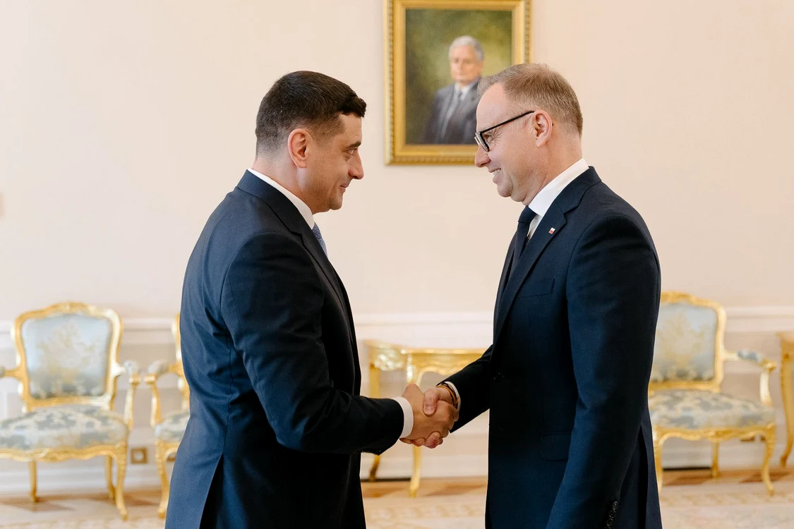 Andrzej Duda, președintele Poloniei, l-a primit pe George Simion Palatul Prezidențial din Varșovia
