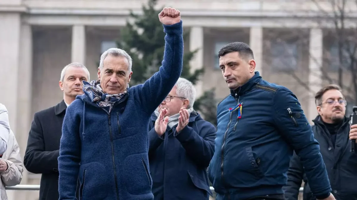 George Simion și Călin Georgescu au mers împreună la secția de votare pentru turul 2 al alegerilor prezidențiale
