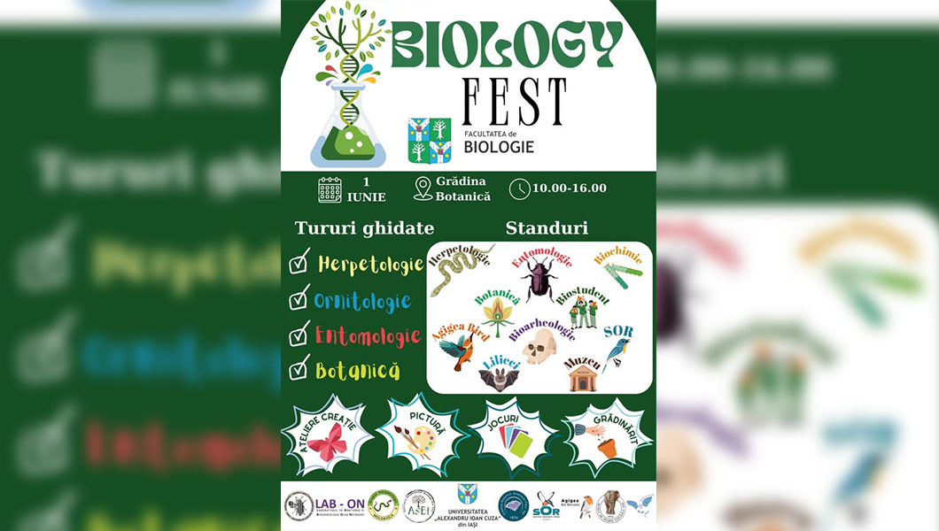 BiologyFEST la Grădina Botanică. Ieșenii pot sărbători Ziua Copilului prin știință și natură!