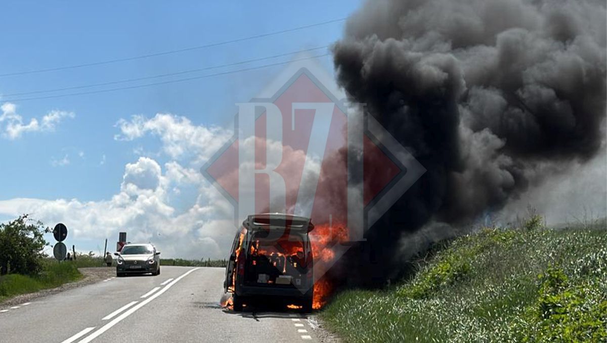 Incendiu în comuna Costuleni. O mașină a luat foc – UPDATE