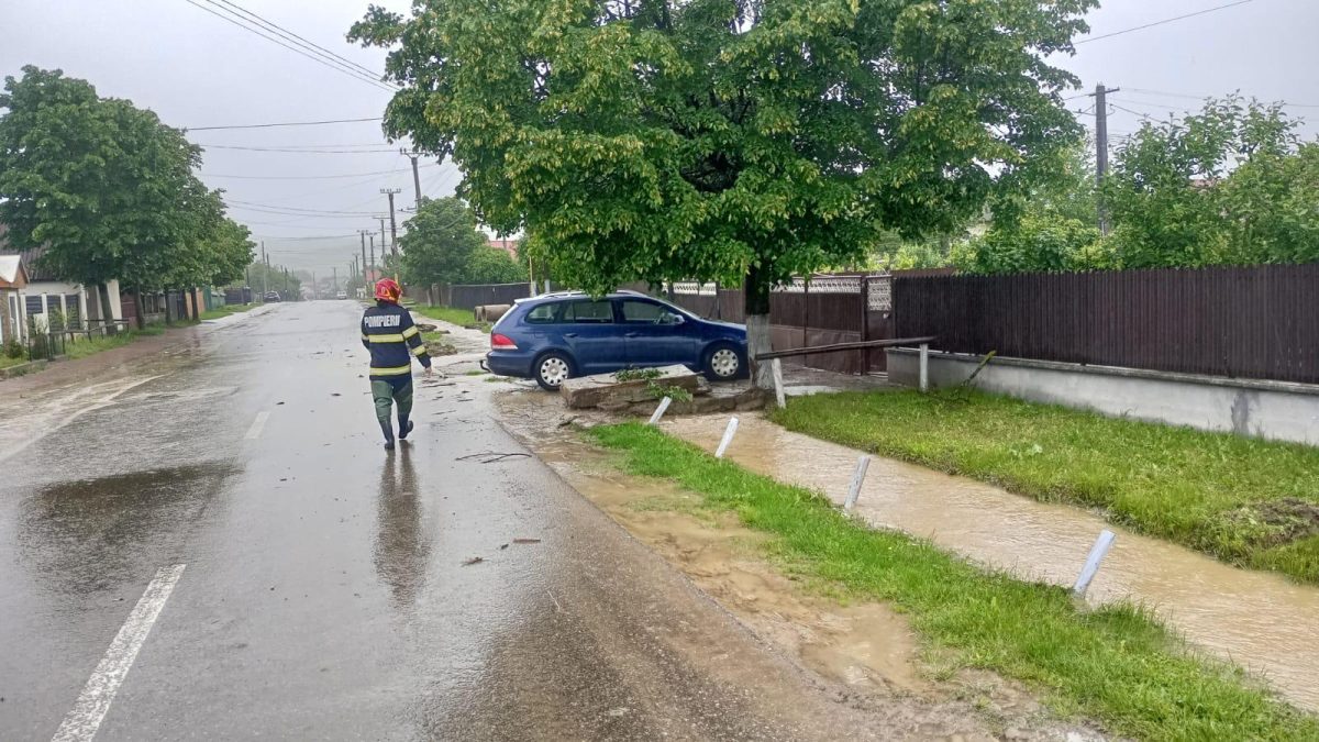 Pompierii au intervenit de urgență în Pârcovaci, după ce 6 curți au fost inundate