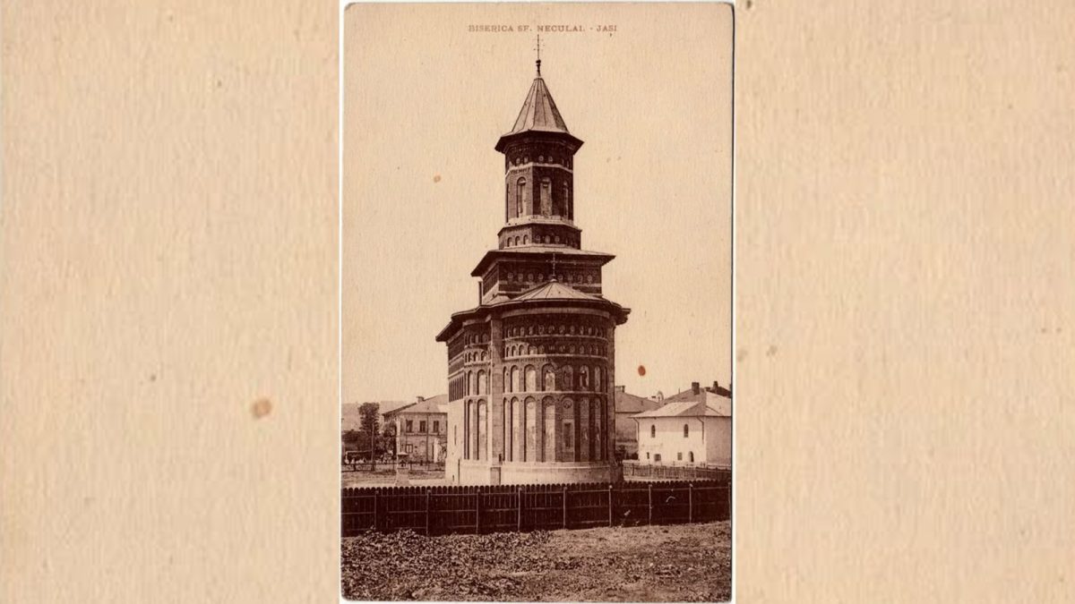 Imagini rare cu Biserica „Sfântul Nicolae Domnesc” de acum câteva secole în urmă! În acest lăcaș de cult din centrul orașului Iași s-a scris istorie