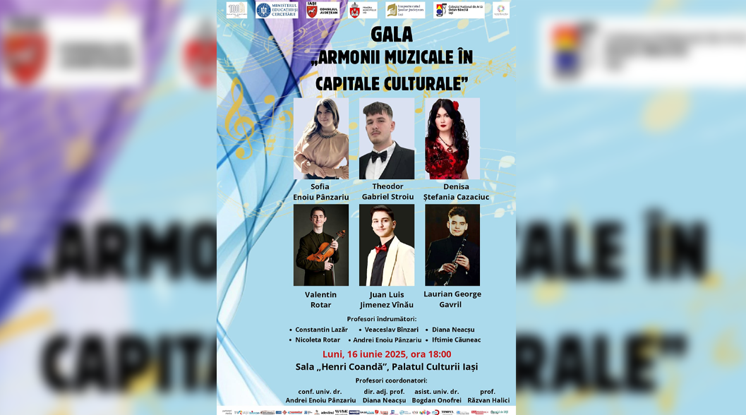 Gala „Armonii muzicale în Capitale Culturale” la Palatul Culturii