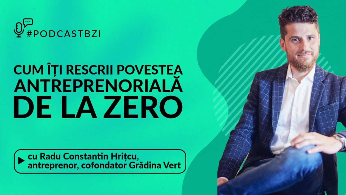 LIVE VIDEO – Radu Constantin Hrițcu, antreprenor, cofondator Grădina Vert, despre cum îți rescrii povestea antreprenorială de la zero