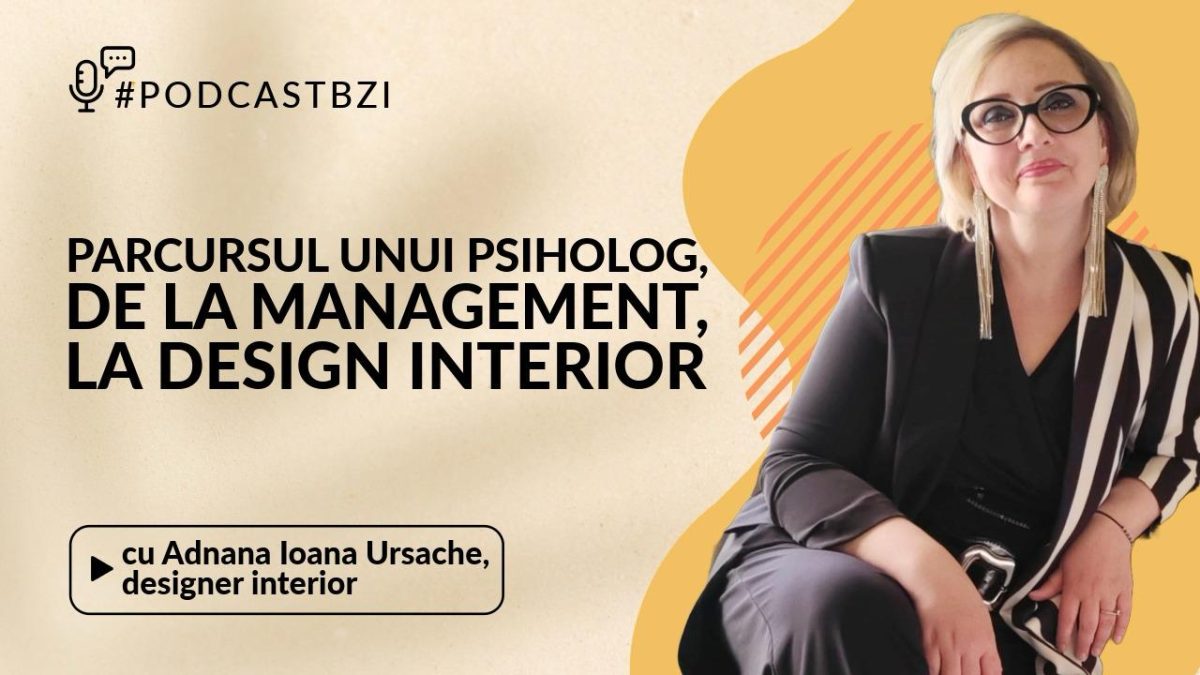 LIVE VIDEO – De la psihologie și management, la artă și emoție în spațiul de acasă, Adnana Ioana Ursache, invitată la #PodcastBZI