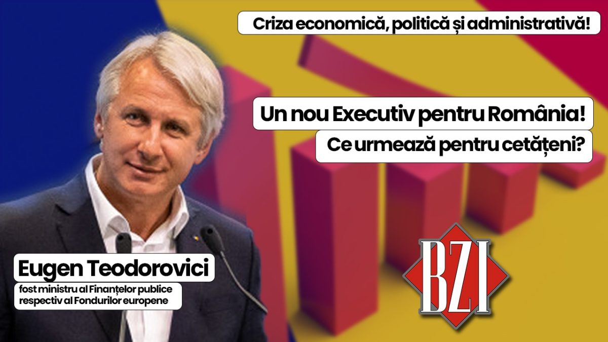 Top emisiune-analiza BZI LIVE pe cele mai importante teme economice, politice și administrative alături de Eugen Teodorovici, fost ministru al Finanțelor publice respectiv Fondurilor europene. Noi taxe, impozite, reduceri bugetare, haos instituțional și multiple crize internaționale