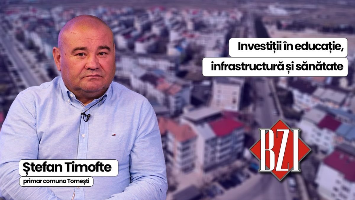 LIVE VIDEO – Investiții în educație, infrastructură și sănătate! Ștefan Timofte, primarul comunei Tomești, revine cu noutăți la BZI LIVE