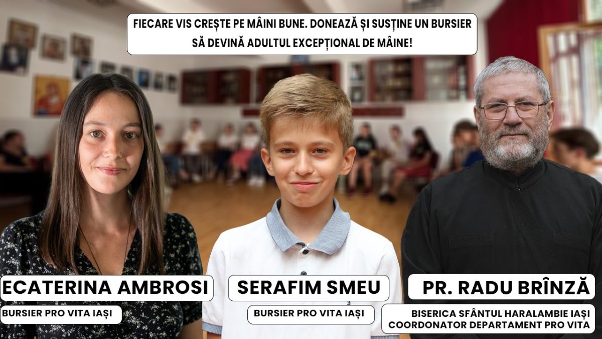 Ediție de suflet și speranță BZI LIVE alături de pr. Radu Brînză – coordonator Departamentul Pro Vita (Biserica „Sf. Haralambie”) și doi bursieri ai programului, Ecaterina Ambrosi și Serafim Smeu