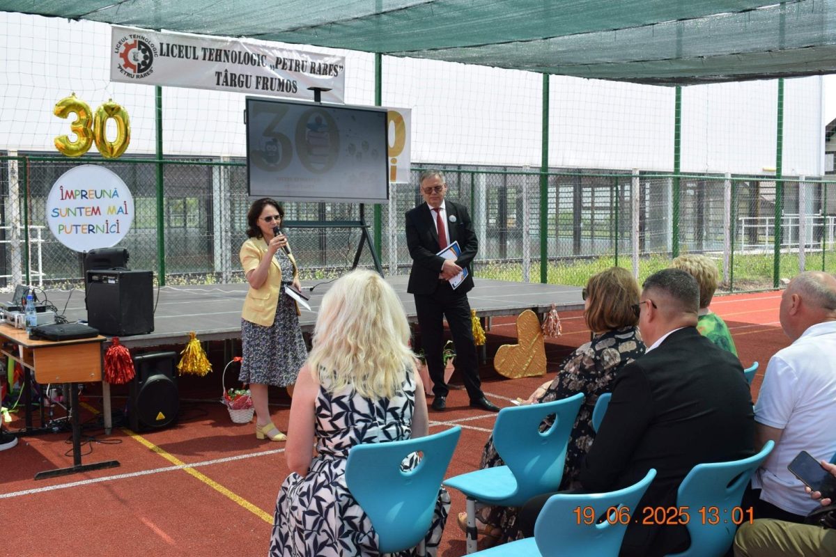 Liceul Tehnologic ,,Petru Rareș″ Târgu Frumos aniversează 30 de ani de activitate educațională, de realizări și implicare în comunitate, sub motto-ul „O școală, o familie, 30 de ani împreună!”