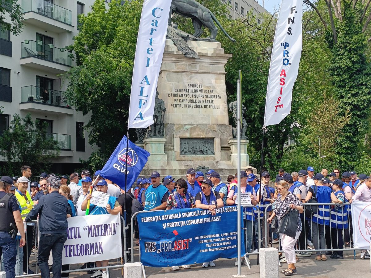 Sindicaliștii protestează la Cotroceni! Cer reformă fiscală echitabilă și stoparea austerității care afectează angajații și cetățenii