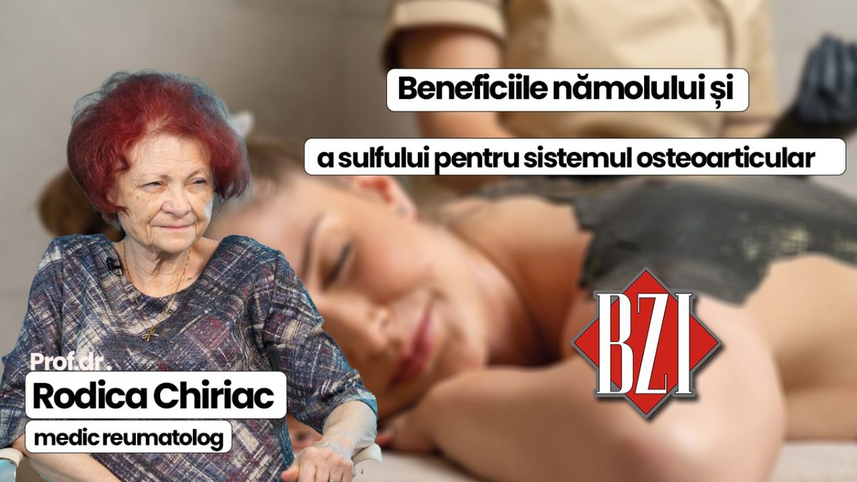 În ediția de mâine a emisiunii BZI LIVE, vă invităm să descoperiți secretele nămolului terapeutic și ale băilor cu sulf, alături de profesor doctor Rodica Chiriac, medic primar reumatolog