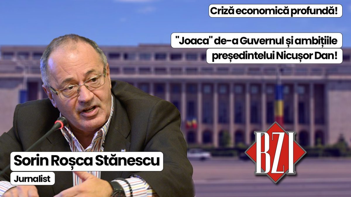 Super-dialog și analiză BZI LIVE cu invitatul permanent, nașul presei din România, senior-jurnalistul Sorin Roșca Stănescu! De la formarea Guvernului României la criza economică, geopolitică respectiv geostrategică