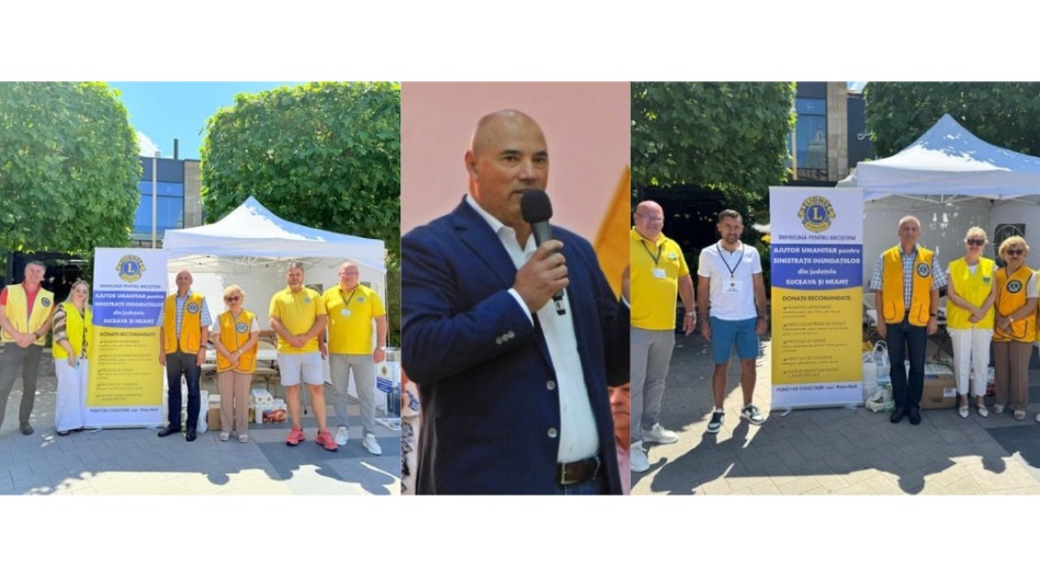 Ajutor umanitar! Vasile Pușcașu, consilier AUR, sprijină sinistrații din Suceava și Neamț alături de Lions Internațional
