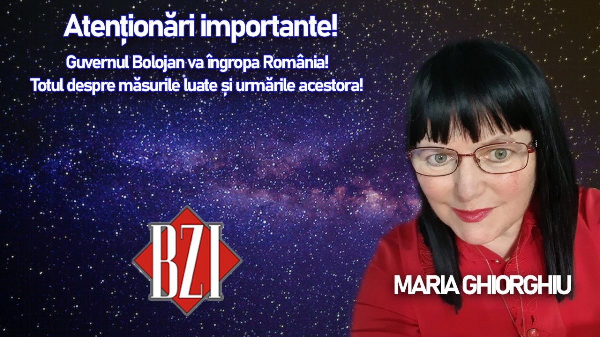 LIVE VIDEO – Atenționări importante de la Maria Ghiorghiu la BZI LIVE! Guvernul Bolojan va îngropa România! Totul despre măsurile luate și urmările acestora!
