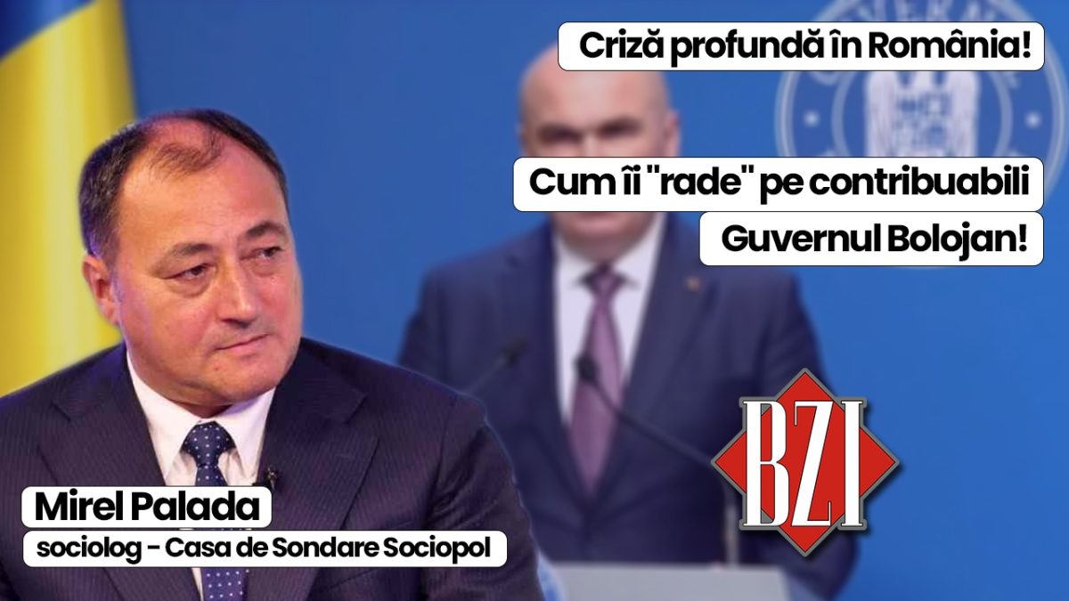 Top talk-show BZI LIVE alături de invitatul special permanent, hâtrul și incisivul sociolog, Mirel Palada – Casa de Sondare Sociopol! De la multiplele crize din România la situația internațională fierbinte