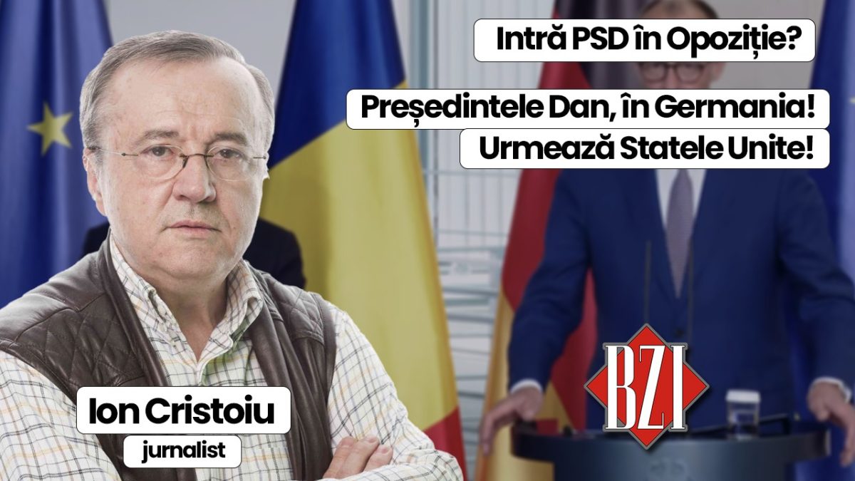 Top talk-show BZI LIVE alături de invitatul special permanent, maestrul Ion Cristoiu, jurnalist! Despre situația politică, economică și socială respectiv realități și provocări internaționale