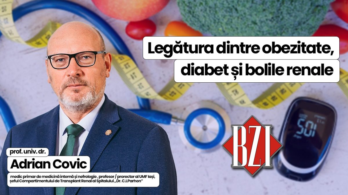 LIVE VIDEO – Incidența globală a bolii cronice de rinichi, continuă să crească, iar diabetul zaharat de tip 2 este un factor major care contribuie la această tendință. Prof. univ. dr. Adrian Covic, medic primar de medicină internă și nefrologie , profesor/ prorector al UMF Iași, șeful Compartimentului de Transplant Renal al Spitalului „Dr. C.I.Parhon” , discută în platoul BZI LIVE despre ultimile studii în medicină