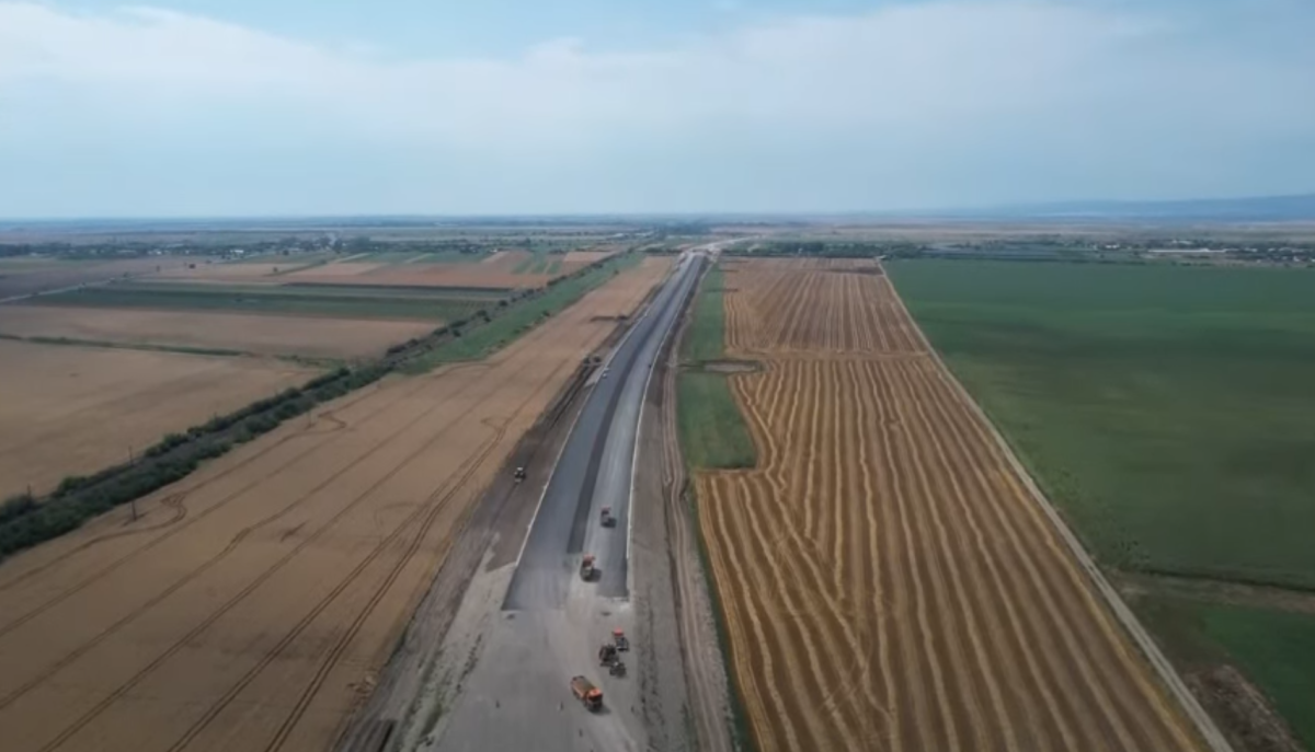 Imagini spectaculoase din dronă pe Autostrada A7, Lotul Focșani – Domnești-Târg