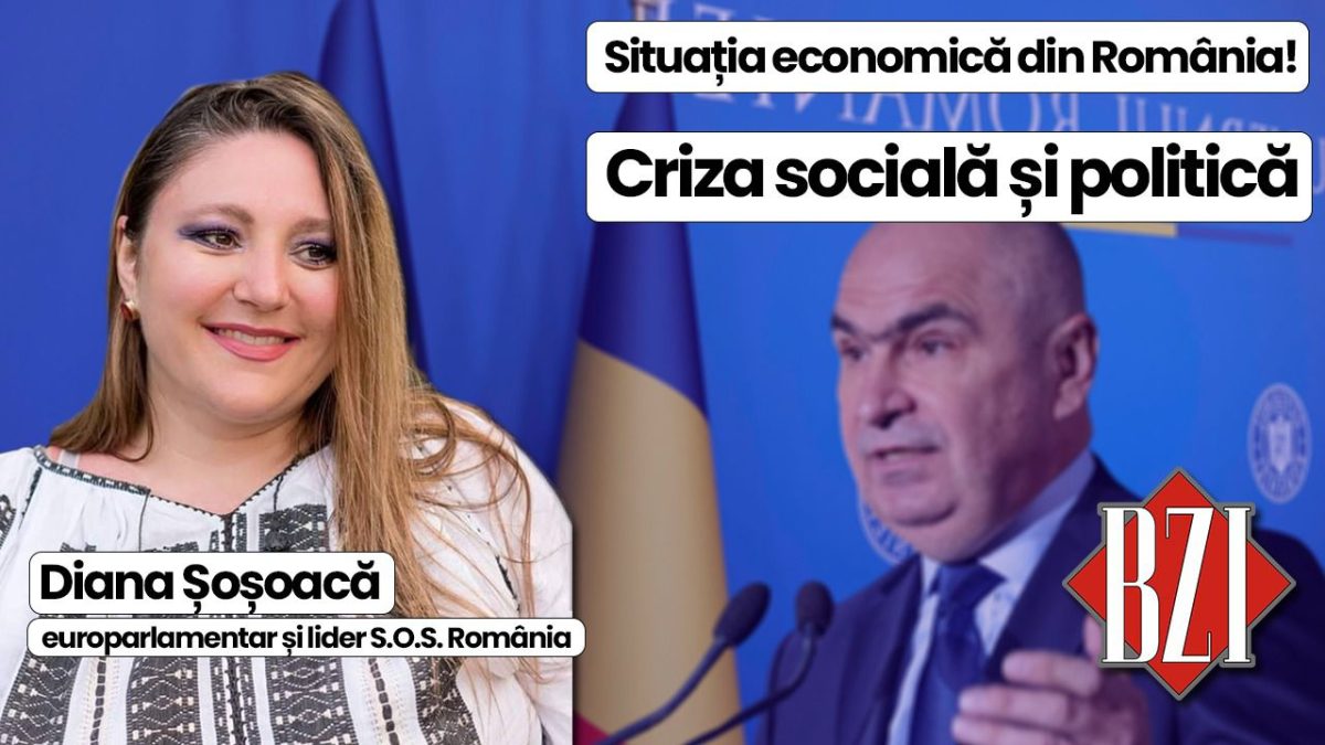 O nouă super emisiune BZI LIVE alături de europarlamentarul Diana Șoșoacă! România în pragul colapsului financiar: eșecul guvernărilor dezastruoase