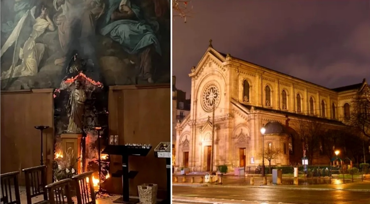 Un român, acuzat că a pus flăcările pe Notre-Dame des Champs! Ce au surprins camerele de luat vederi